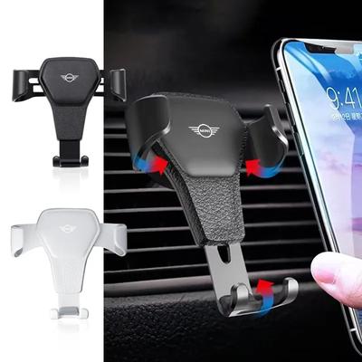 Gravity Car Mobile Phone Holder Air Outlet Fixed Frame GPS Smartphone Holder Stand For Mini Cooper One JCW Works F54 F55 F56 F57