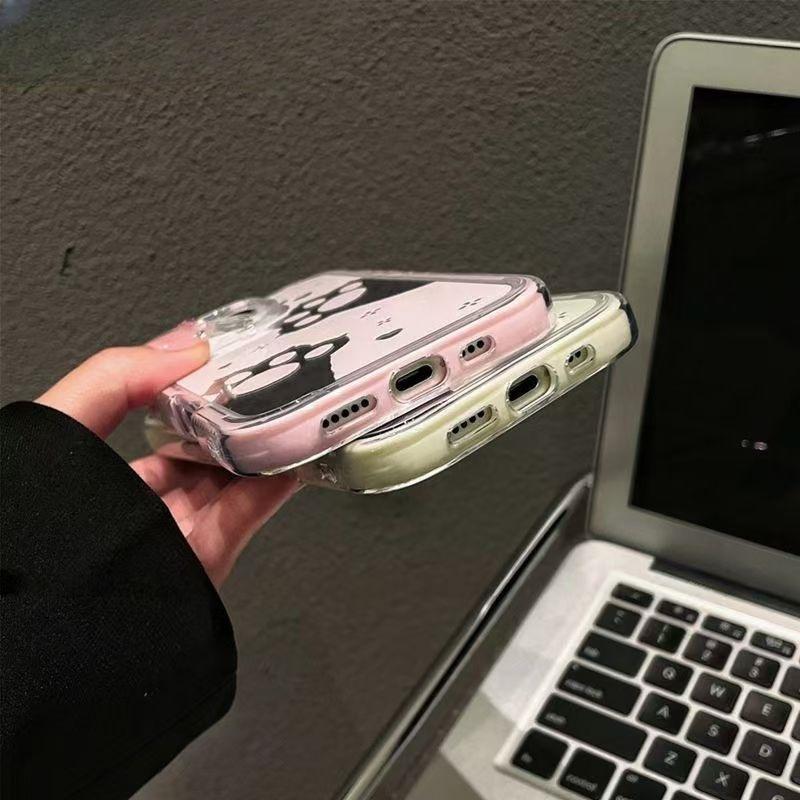 Cute pink cat paw print colorful mirror surface suitable for Apple 16/15iphone13XR/MAX Huawei mobile phone case