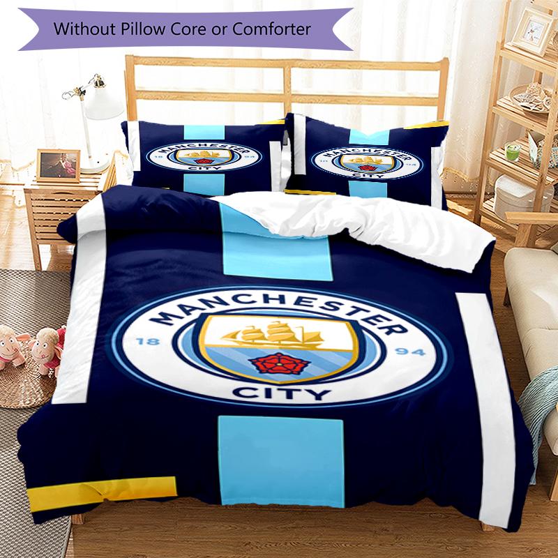 3pcs Football Team (32) Design Cover Set - HD Printed Bedding with 1 Cover and 2 Pillowcases - Perfect for Home and Dorm Decor