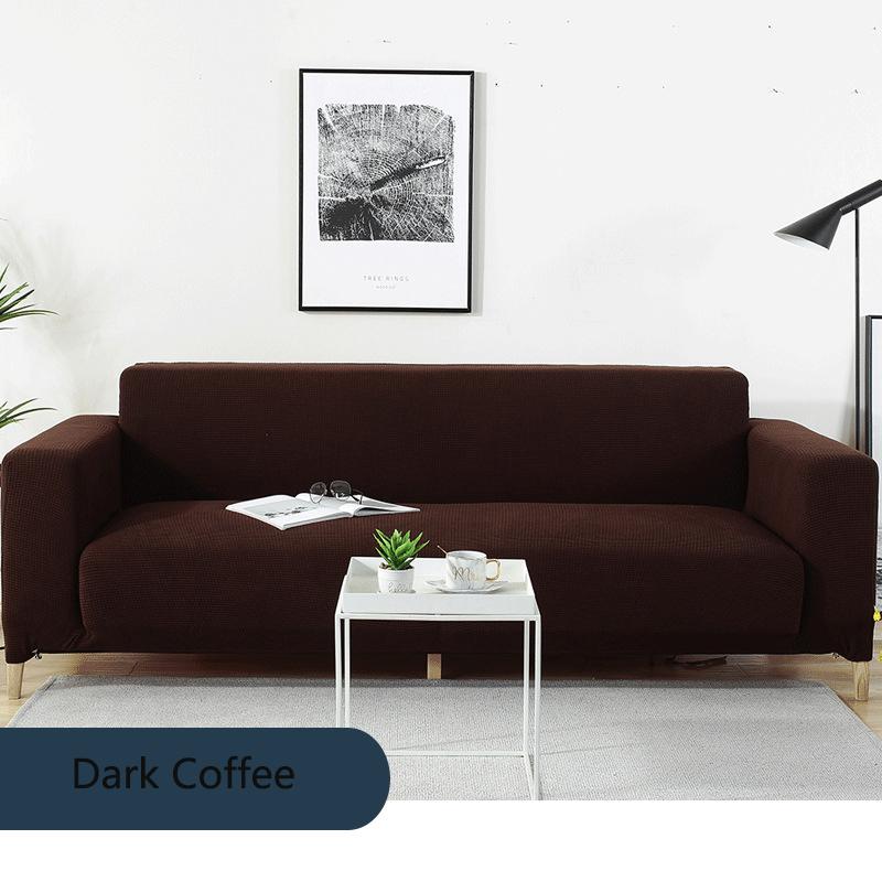 Waterproof/Dustproof Fleece Solid Color Sectional Sofa Covers For Living Room Elastic Stretch L Shape Need Buy 2Pieces