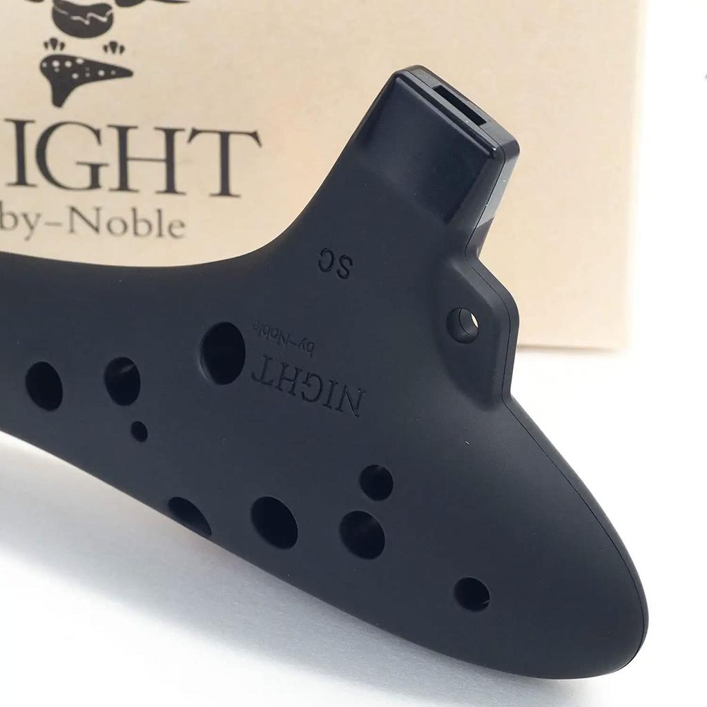 NIGHT Ocarina, NIGHT by Noble, Plastic, SC, Black Rubber Finish, 25 X 150 X 75mm