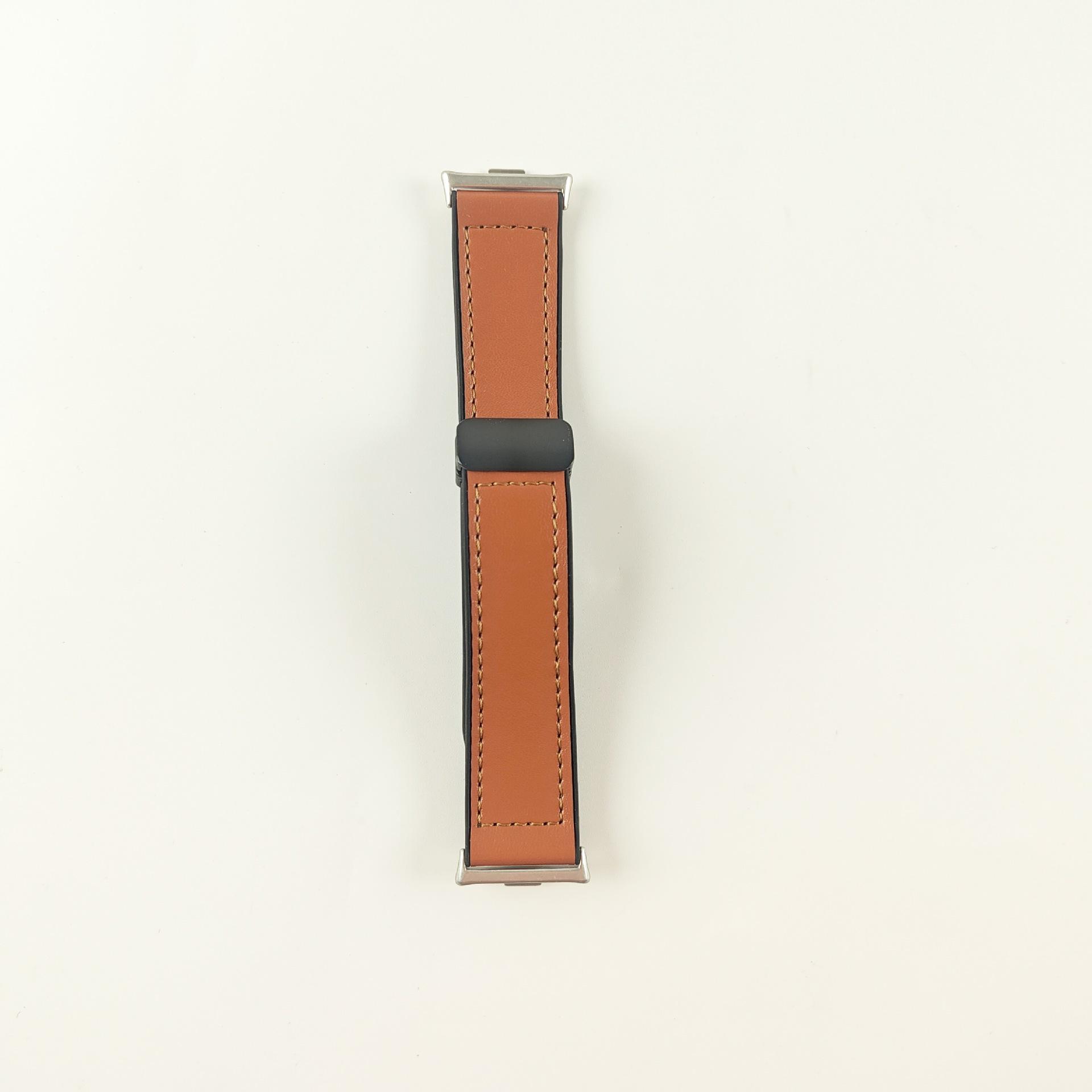 

Силиконовый ремешок для умных часов для Xiaomi Band 9pro, Redmi Watch 5, Samsung 22 мм 20mm + Connector (for Huawei Fit 3/4/4 Pro) коричневый