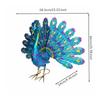 Metal Peacock Statue Weather-Resistant Avian Garden Sculpture