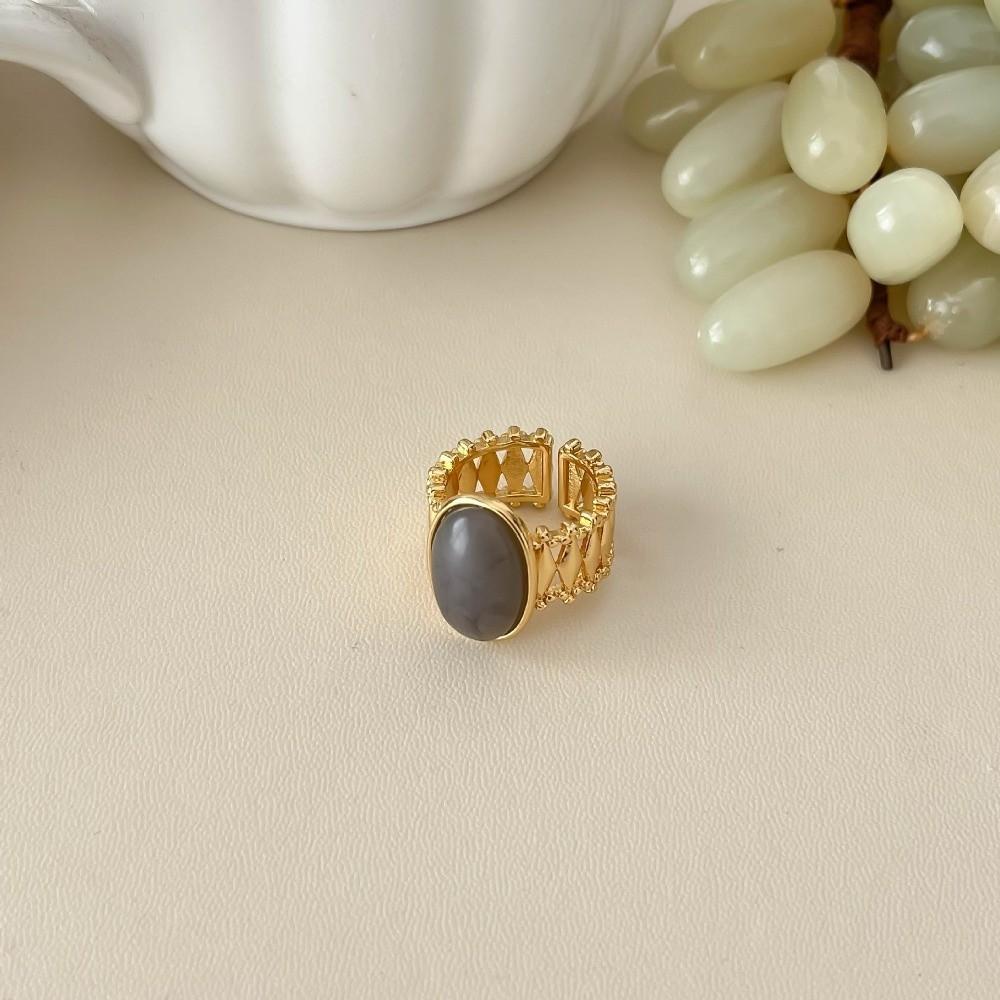 Creative Amber Open Finger Rings Natural Opening Rings Fashion Finger Rings  Women