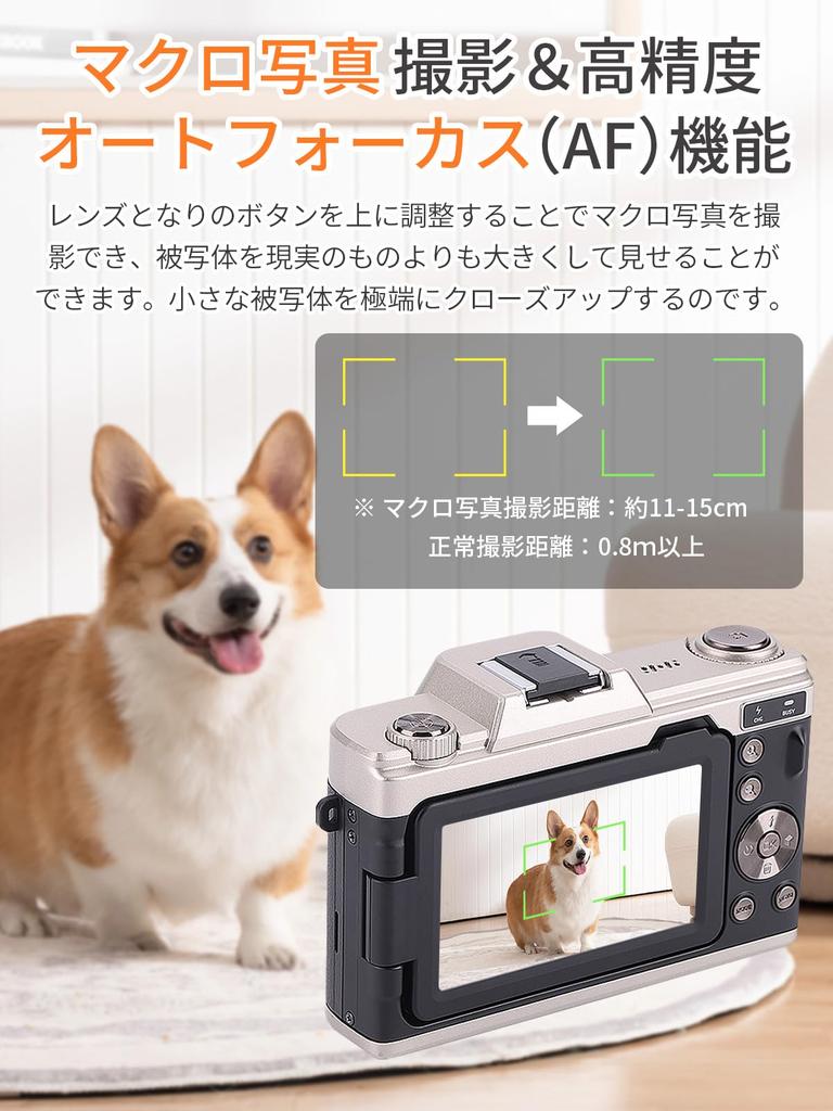 Moledro 4K Digital Camera, 68MP, 180° Rotating Display, Wide-Angle Lens, 32GB Micro SD Card, 16x Digital Zoom, Autofocus, Image Stabilization,