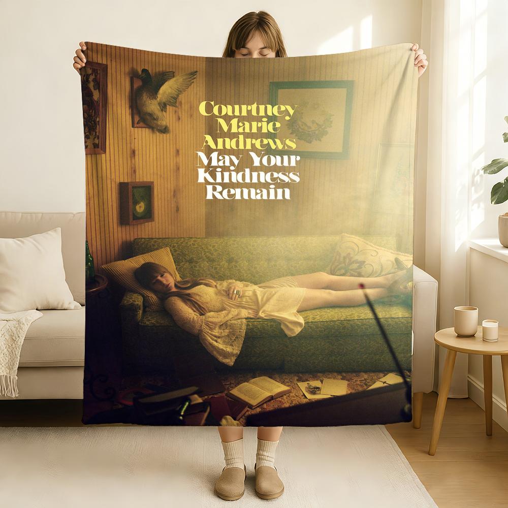 

Singer Courtney Marie Andrews Valentine Blanket Soft and Skin Friendly For Couch Bed Napping Bedspread All Seasons Comforter 75x90cm