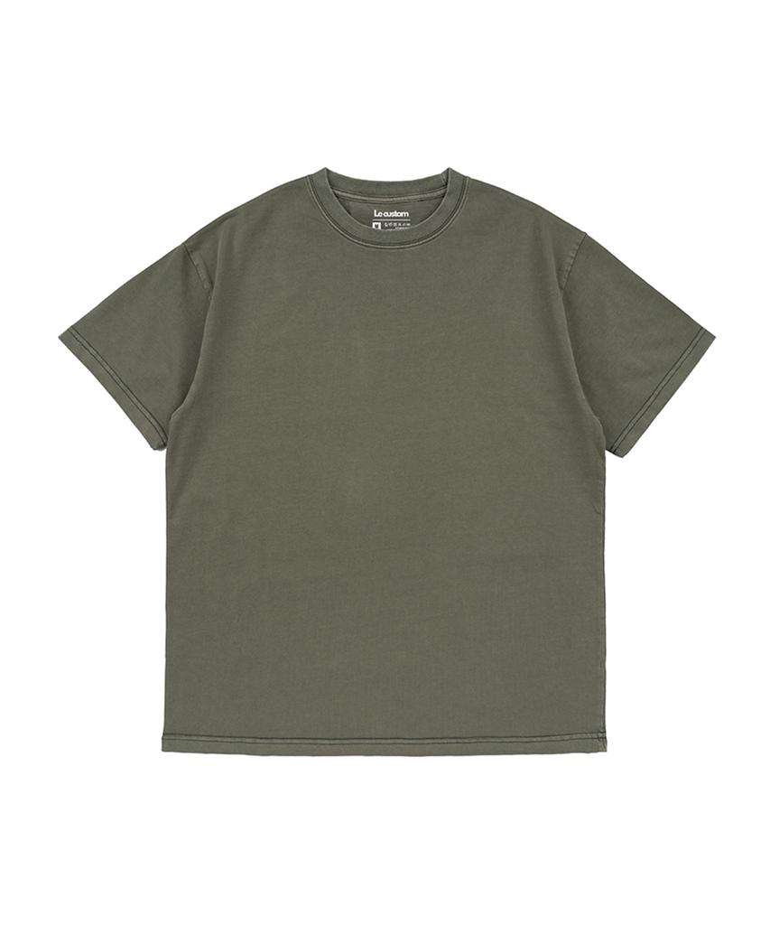 Leukeoseuteom The Essential 32S 2-Ply Pigment Short Sleeve Tee (Khaki)
