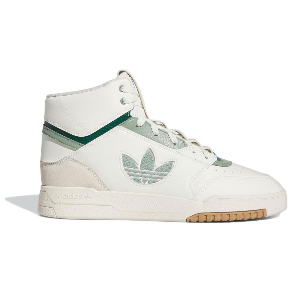 Adidas Originals Drop Step XL Fabric Synthetic Leather Comfortable Versatile Durable High-Top Sneakers Men Sneakers White Green IF2675