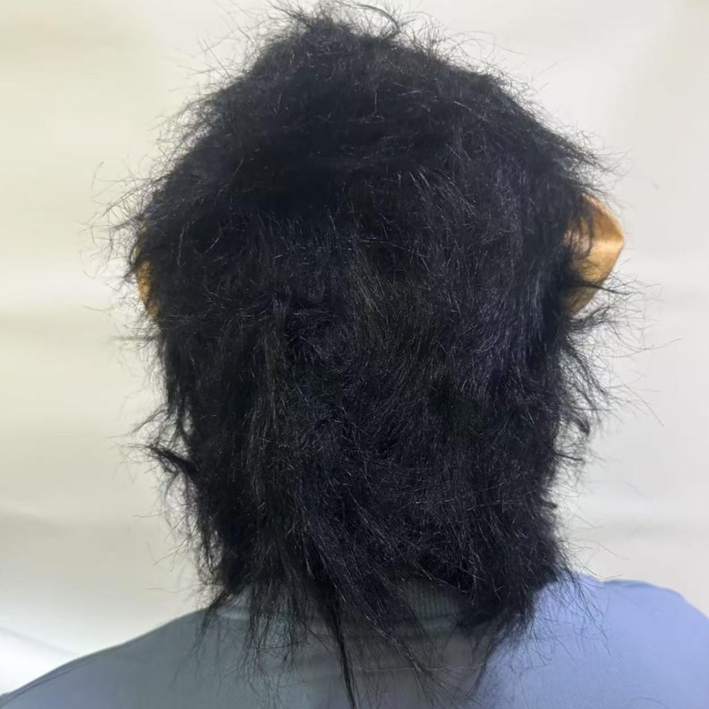 Same Style cosplay Live streaming props, funny and quirky, internet celebrity-style, latex mask, yellow-faced ape headgear