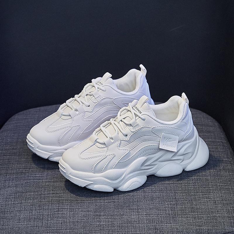 

Daddy shoes women s spring new breathable student sports shoes women s ins casual shoes FB 40 бежевый