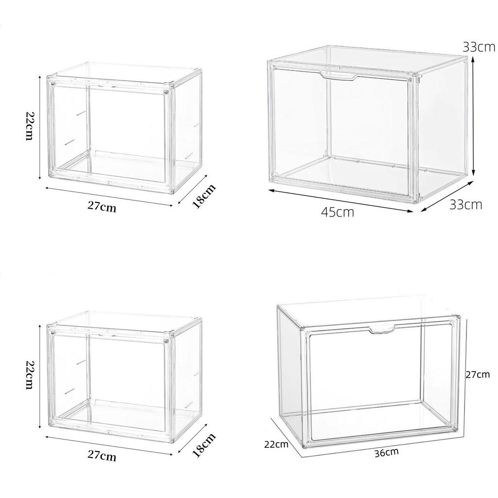 Transparent Plastic Book Storage Box With Lid For Cd Magazine Desktop Organizer