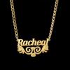 Atoztide Personalized Custom Name Necklace for Women Stainless Steel Nameplate Wing Heart Choker Cuban Chain Jewelry Gifts
