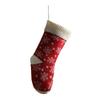 Large Size Knitted Christmas Stocking Hanging Large Capacity Christmas Gift Sock Stripe Snowflake Candy Bag Holiday Tree