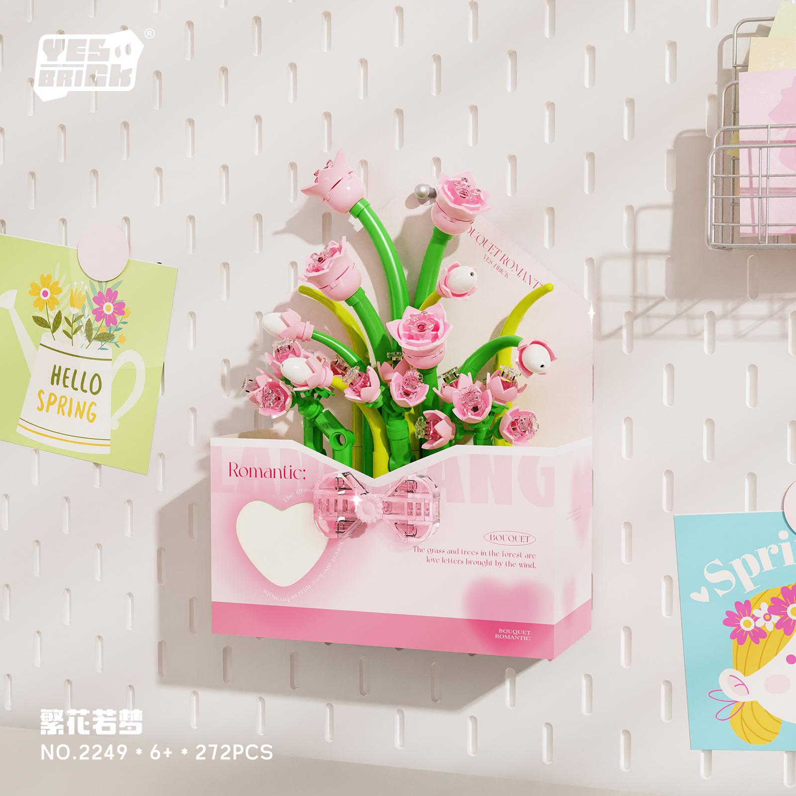 

Micro Building Blocks Flower Bouquet Mini Block Construction Kit Stress Relief Diy Toys For Adult Women Desk Decor Birthday Gift