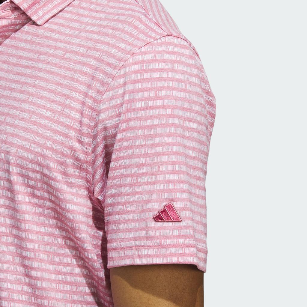 Adidas Go-To Striped Golf Polo Shirt Men Tops Rock-Pink HR7973