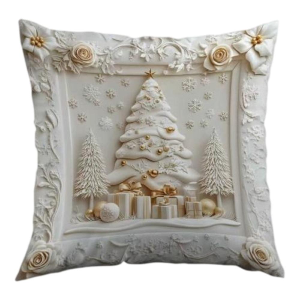 Christmas Tree Christmas Pillow Cover Soft Santa Pillow Cover Party Decoration