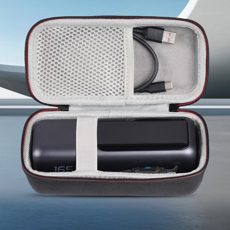 EVA Carrying Case for Laptop Mobile Power 165W Splashproof Storage Bag Scratchproof Box Storage Bag with Mesh Pocket
