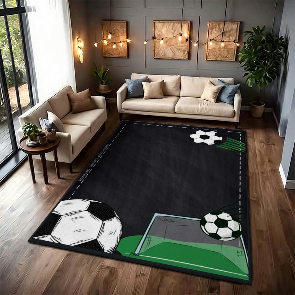 Football Game Patterned Rug Allseason Carpet For Bathroom Kitchen Home Decor New Year Gift