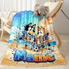 Bluey's Soccer Fun Customize Text Blanket Multi-purpose Personalized Blanket Soft & Cozy Perfect for Livingroom Chair Office Seaside for All Occasions