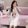 Modals Girls Nightdress Short Sleeve Pajamas Kids 3-8 Years Princess Style Soft Sleepwear