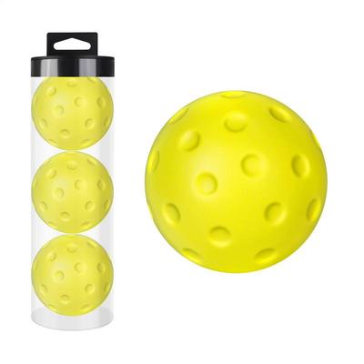 Tiché pickleballové míčky 3X Tiché pickleballové míčky na trénink 74 mm Docela teplé na rozcvičku Pickleballové cvičení Měkký dutý pickleball pro domácí použití