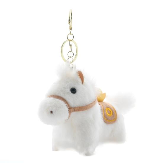 

2026 Год Лошади Плюшевый Мультяшный Юаньбао Пони Брелок Подвеска Каваий Фигурка Лошади Настольное Украшение Милое Украшение для Рюкзака Подарок белый