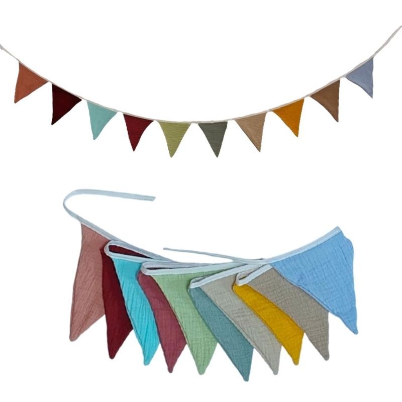 Cotton Pennant Flag Lovely Cotton Decorative Flags Room Beautification Newborn Baby Photography Props Nursery Room Decor