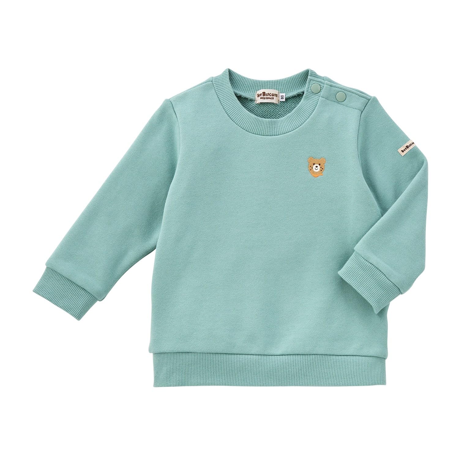 

MIKIHOUSE HOT BISCUITS Sweatshirt for Boys and Storm Size Girls, Baby, Children s Clothing, Green, 90cm, 70-5602-688