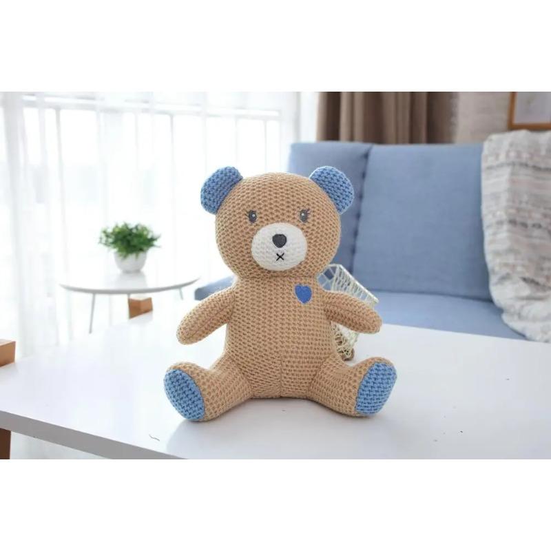 Korea Ins Rabbit Elephant Unicorn Plush Toy Bell Cute Baby Soothing Doll Knitted High Quality Gift For Kids