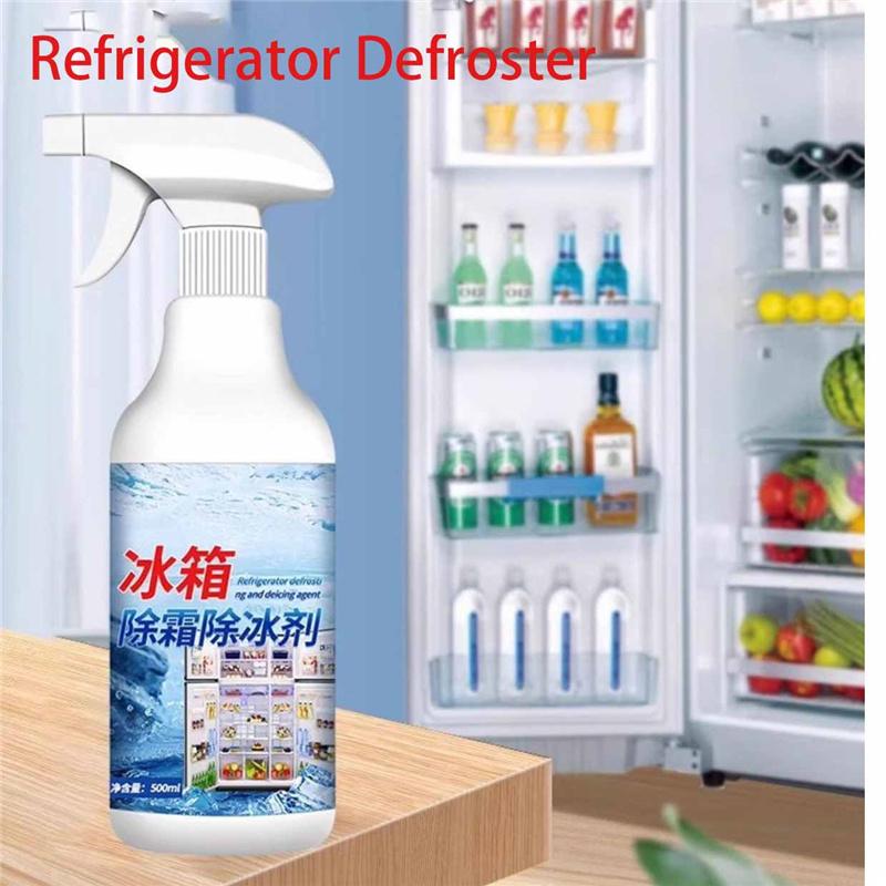 500ml Schnellenteisungsspray Kühlschrank Gefrierschrank Anti-Eis-Lösung Haushalt Eisentferner Kühlschrank Abtauer