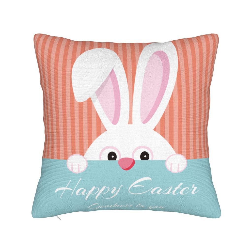 Easter Eggs Holiday Square Pillow Case Polyester Throw Pillow   Custom Pillowcover Home Decor