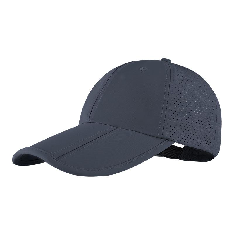 Summer Men's Tri-fold Baseball Cap Laser Engraved Hole Breathable Sun Cap Women's Sports and Leisure Cap