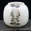 Tassel Earrings Retro Style Ethnic Money Bag Earrings Lotus Antique Money Bag Classical Fashion Versatile