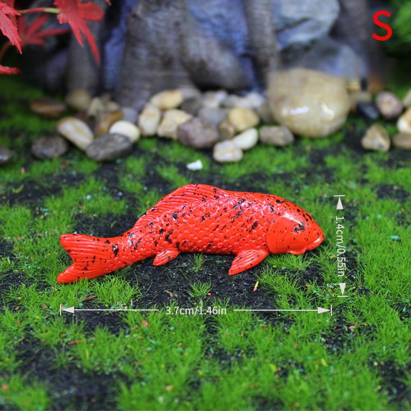 Gift Cartoon Mini Koi Fish Ornament Resin Crafts Cute Carp Figurines Simulation DIY Small Fish Statue Fairy Garden Decorations