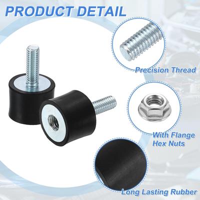 Noise Reducing Engine Mount Shock Absorber with Rubber Buffer and Stainless Steel for Efficient Operation of Machines