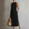 2026 Spring Arrival: European & American Street Style V-neck Irregular Skirt Slim Fit Women's Dress