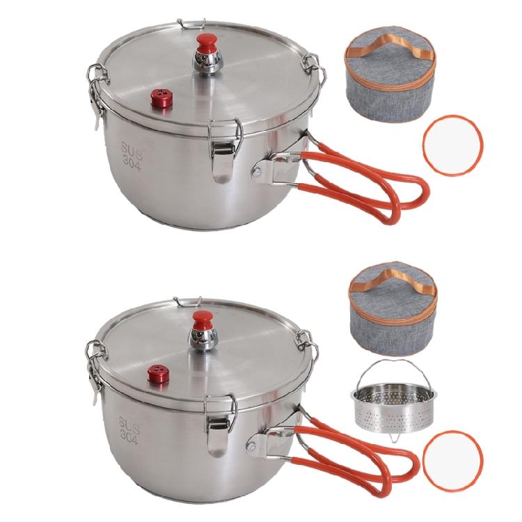 Stainless Steels Stove Pressure Cooker Meats Pots Porable Camping Pressure Pots Stove Top Pressure Cooker Easy to Use