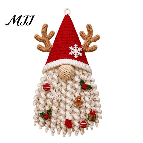 DIY-Weihnachtsdekorationen Saisonale Häkel-Türhänger-Sets, 3D-Zwerg-Strick-Aufhänger Handgemachte Bastelarbeiten, Anfänger-Schmuck für Weihnachten Halloween Ostern