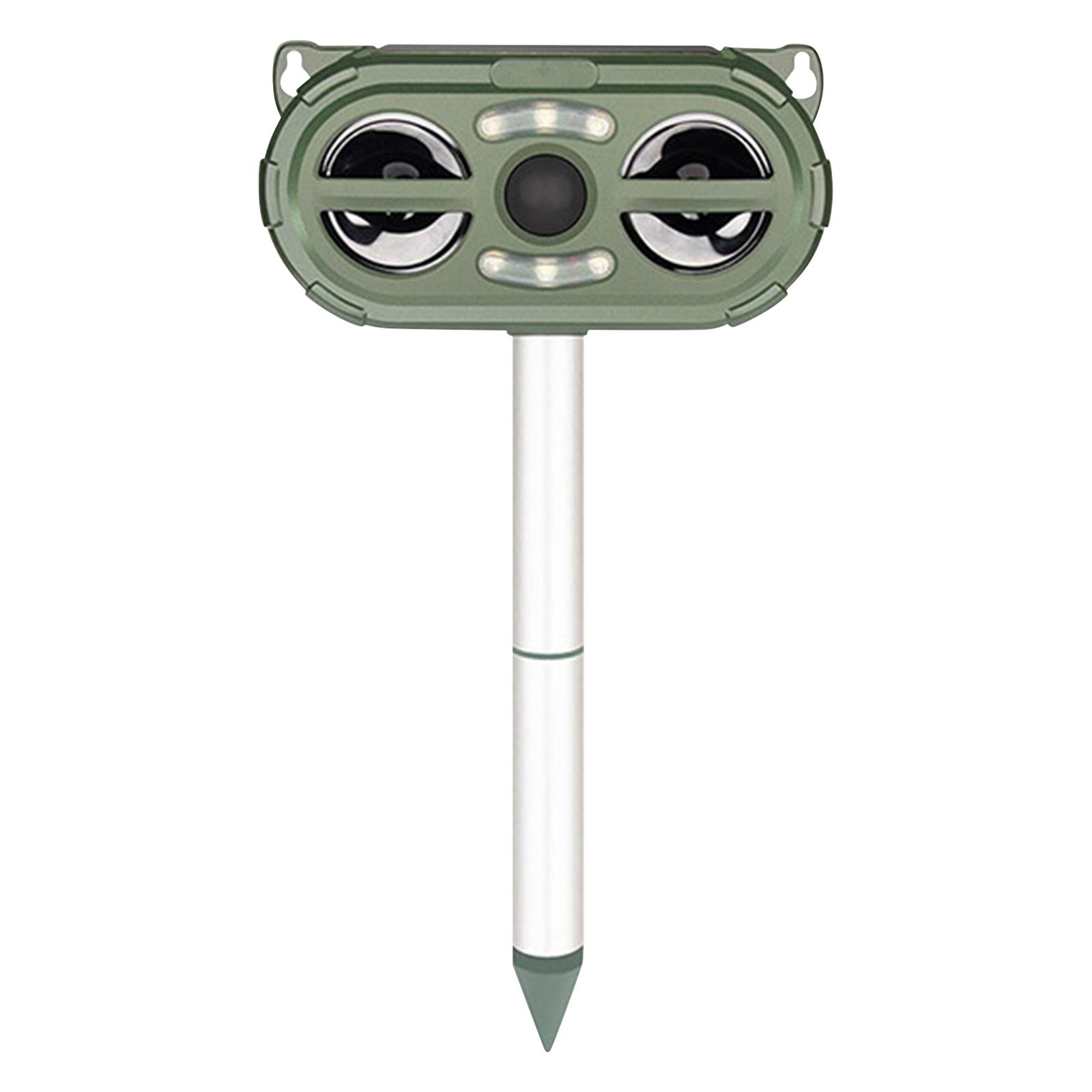 

Solar-powered Animal Deterrent, Outdoor Unit With Motion Detection And Flashlight, Suitable For Patios, Gardens, And Lawns. One Size