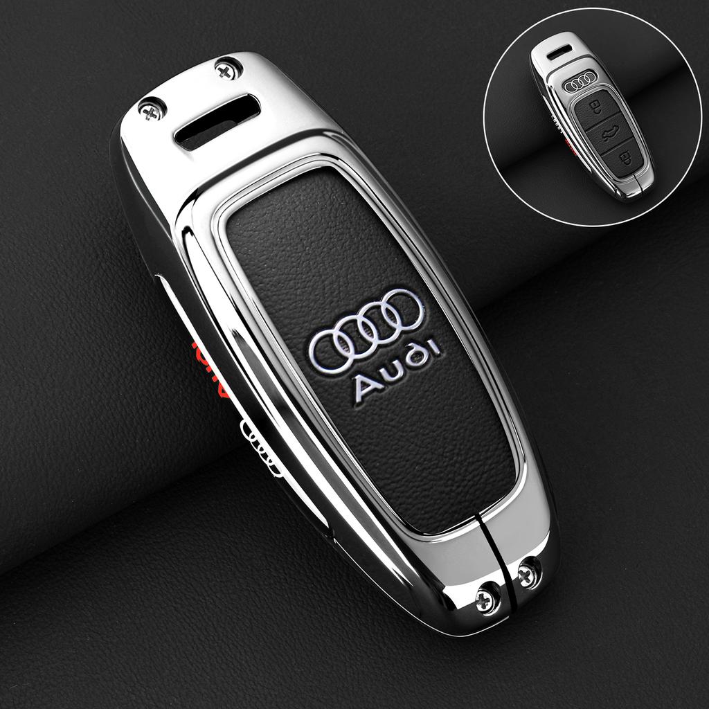 Zinc Alloy Car Key Case Cover Shell Holder Protection For Q5 Q8 A6 A3 A8 C8 S6 RS6 A7 S7 RS7 RSQ8 8Y D5 4N RS E-tron GT Q4 Q7