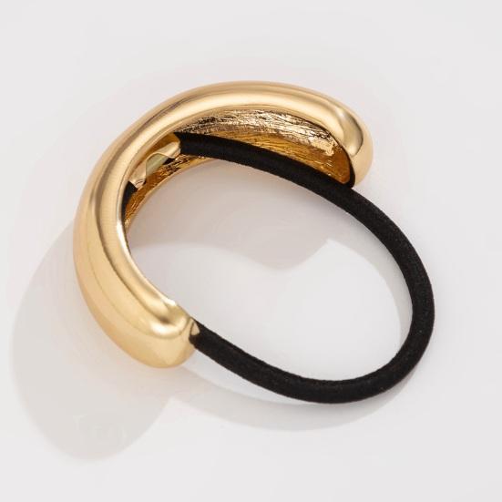 Geometric Metal Hair Tie, Alloy Elastic Ponytail Holder for Women, Minimalist Square Hair Ring for Daily Commuting Use