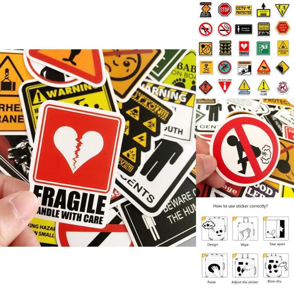 Colorful Cartoon Graffiti Stickers For Luggage And Car Waterproof And Removable Pack Of 50