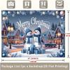 Party Backdrop Flat Snowman Tree Winter Holiday Serves Photos Event Backdrop Decoration Party Decor