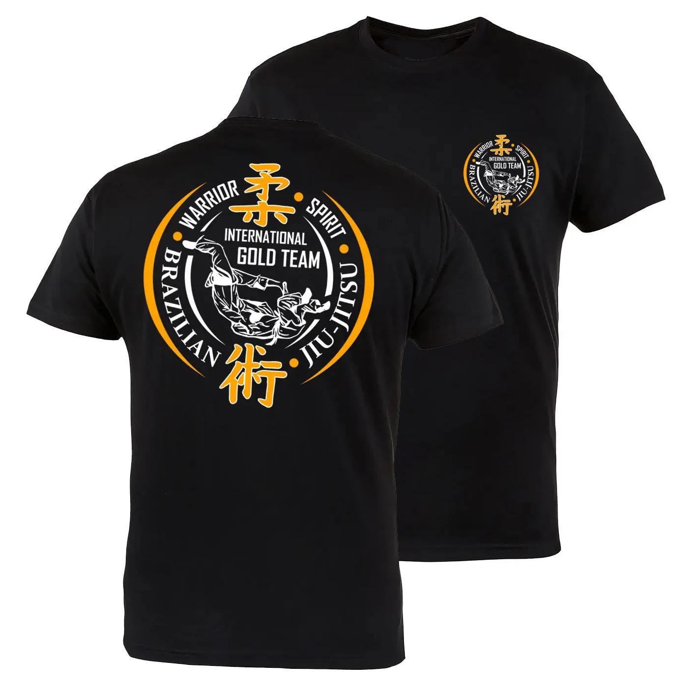 

MMA BJJ Brazilian Jiu Jitsu TShirt 100 Cotton ONeck Summer Short Sleeve Casual Mens Tshirt Size S3XL XL