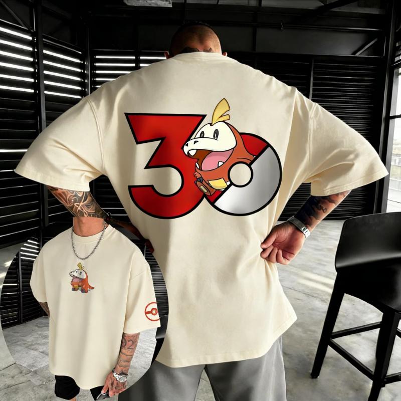 

Pokemon 30th Anniversary Cotton Tshirt 2026 Summer Loose Casual Short Sleeve Top for Men Women S