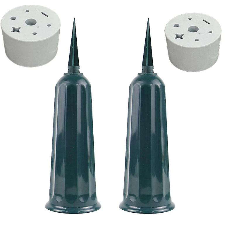 Plastic Flower Vase with Spikes for Cemetery Durable Grave Holder Suitable for Memorial Tombstone Arrangement
