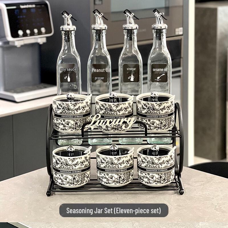 

Набор винтажных керамических баночек для специй Ru Han