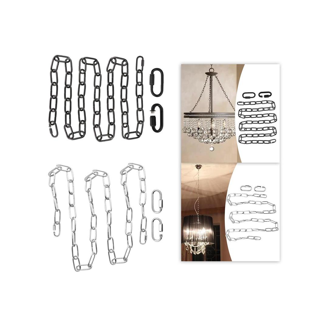 Lighting Chain Replacement Adjustable Metal Hanging Chain for Modern Hanging Lamps and Ceiling Light Fixtures