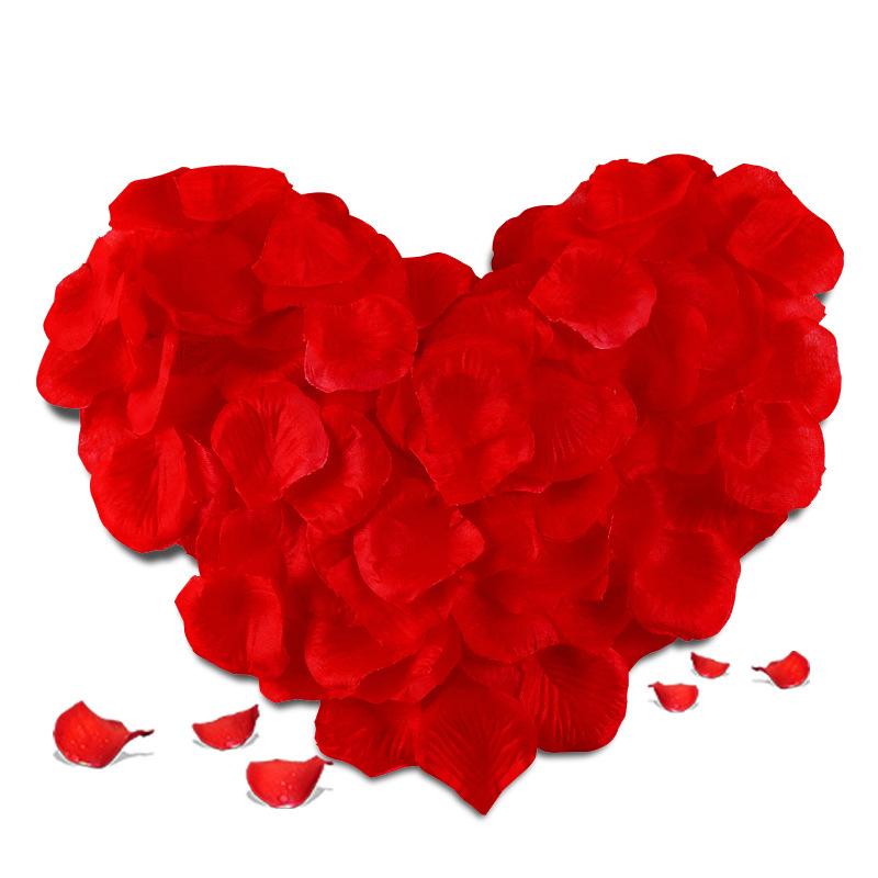 1000 pcs /pack Non-woven Fabric, Simulated Flower Petals, Rose Petals, Birthday Setting Balloon Accessories Shape