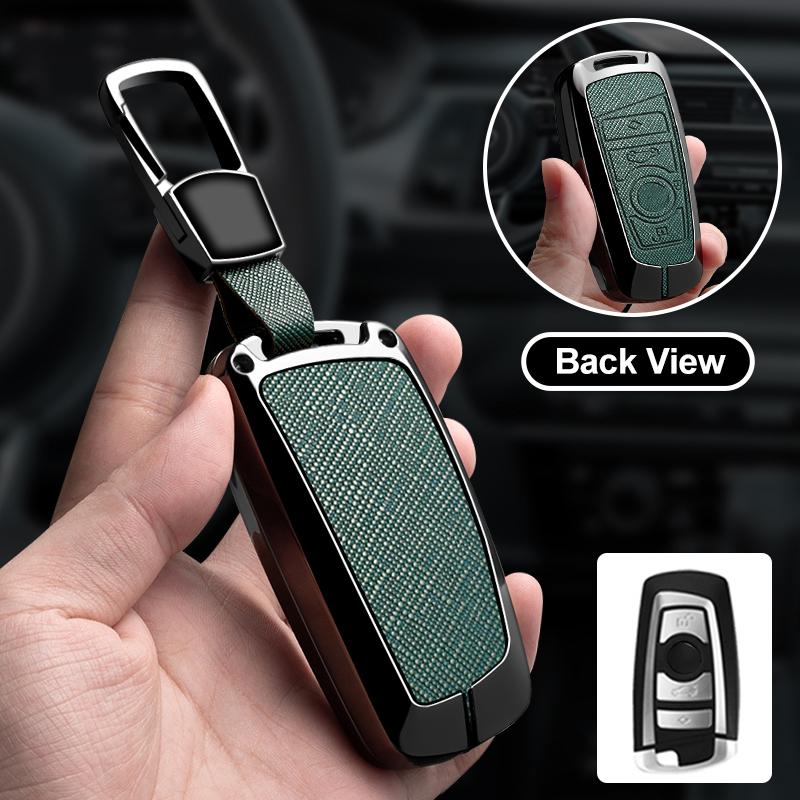 Zinc Alloy Leather Car Key Fob Case For Bmw 1 3 5 7 Series 530I X1 X3 X4 X5 F10 F15 F16 F20 F30 F18 F25 M3 M4 E34 Auto Parts